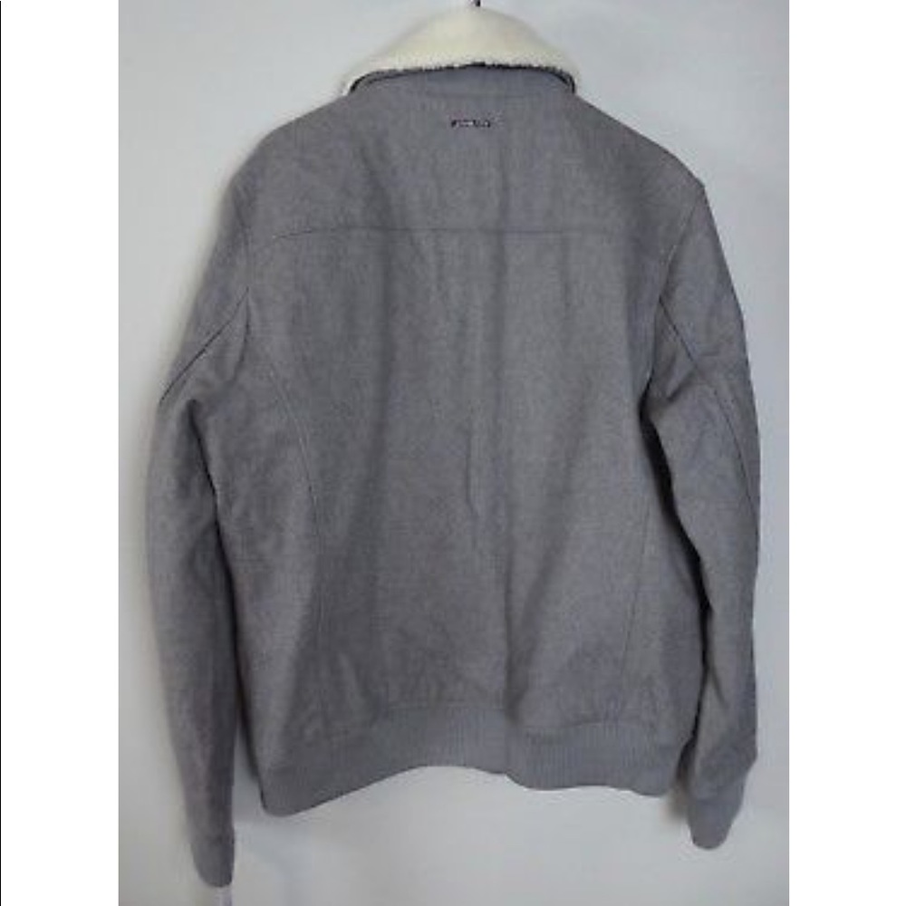 Michael Kors Wool Blend Bomber Jacket Fur Collar - Picture 8 of 8